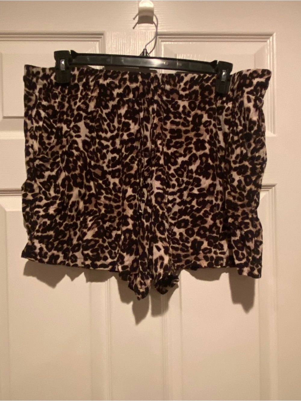 C. Wonder Leopard Print High Waist Shorts - Brown/Black